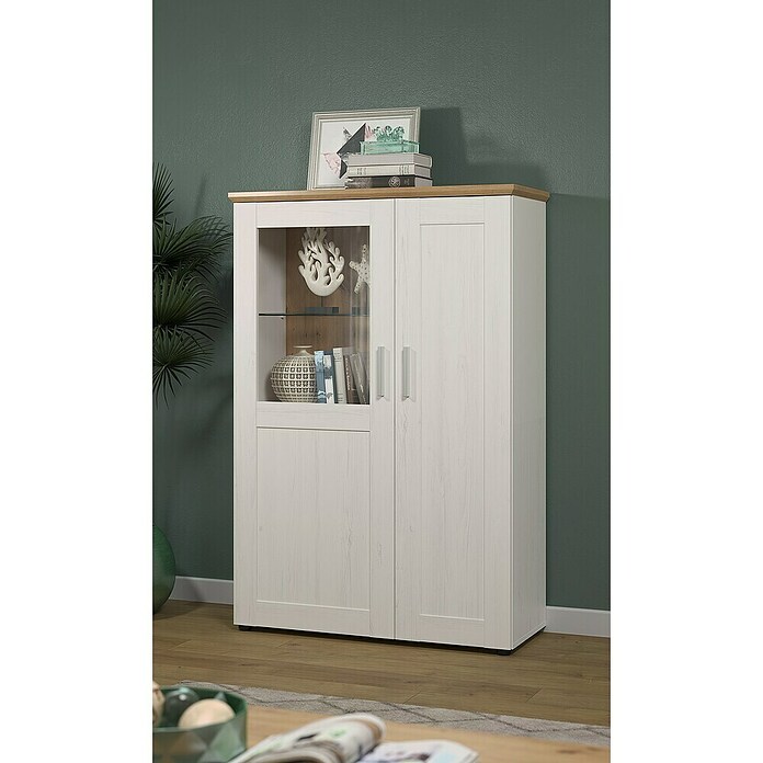 Trendteam Vitrine Shade (B x T x H: 95 x 38 x 140 cm, Weiß) | BAUHAUS