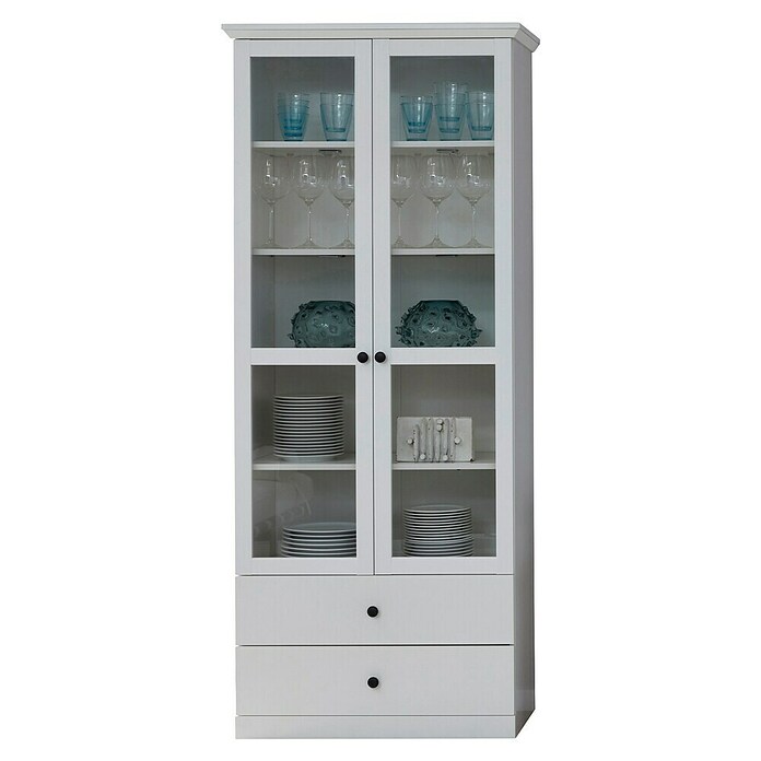 Trendteam Vitrine Baxxter (B x T x H: 81 x 41 x 196 cm, Weiß) | BAUHAUS