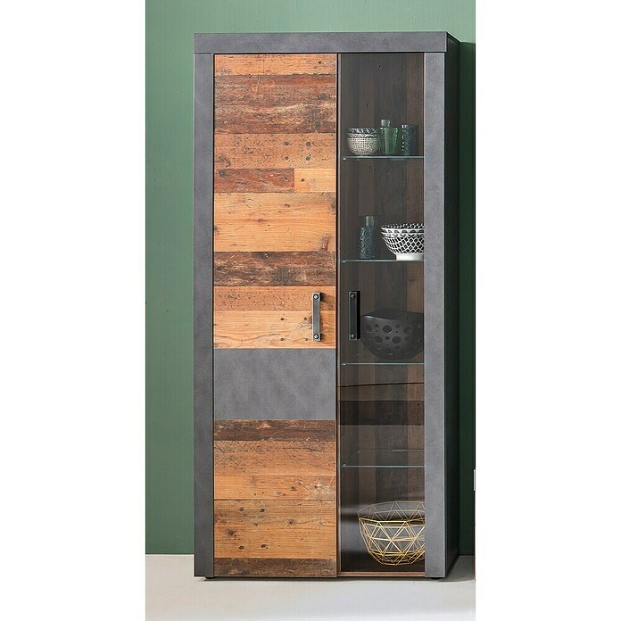 Trendteam Vitrine Indy (B x T x H: 87 x 34 x 189 cm, Braun) | BAUHAUS