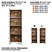 Trendteam Vitrine Touch (B x T x H: 63 x 40 x 172 cm, Weiß) | BAUHAUS