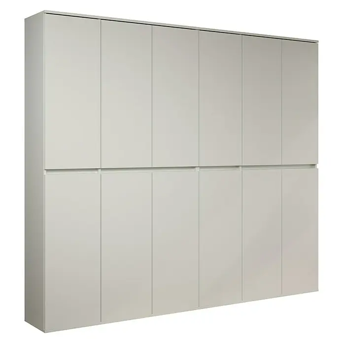 Trendteam Hochschrank Nevada - B x T x H: 222 cm x 34 cm x 191 mm, Weiß - Helle, moderne Garderobe mit mehreren Türen und schlichtem Design. Die sauberen Linien sorgen für einen minimalistischen Look.
