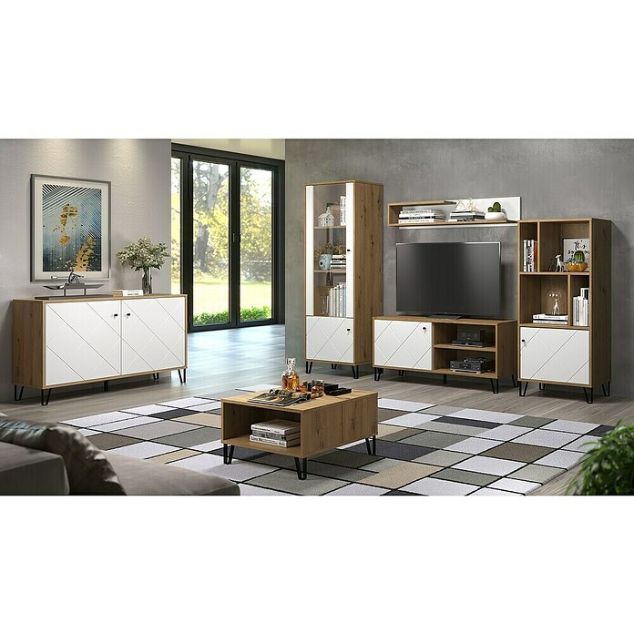 Trendteam Vitrine Touch (B x T x H: 63 x 40 x 172 cm, Weiß) | BAUHAUS