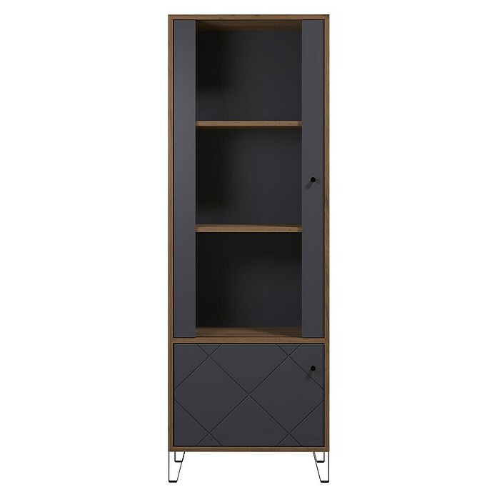 Trendteam Vitrine Montez (B x T x H: 63 x 40 x 172 cm, Grau) | BAUHAUS