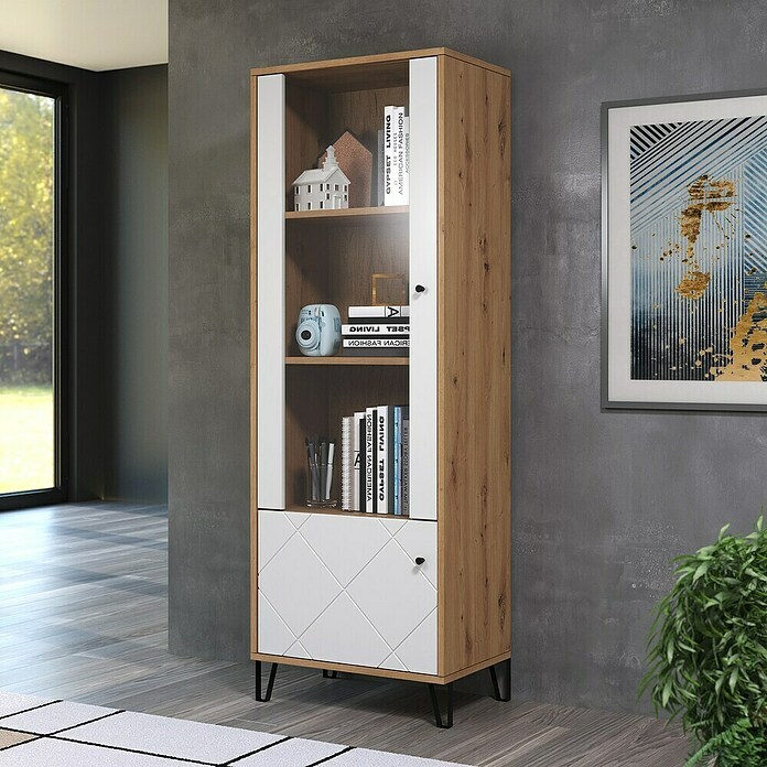 Trendteam Vitrine Touch (B x T x H: 63 x 40 x 172 cm, Weiß) | BAUHAUS