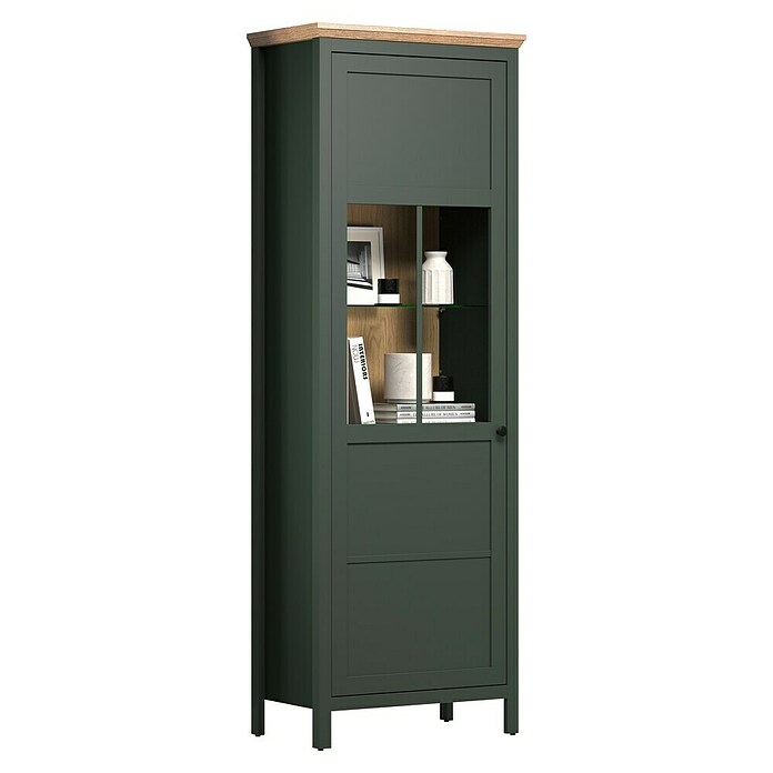 Trendteam Vitrine Stanton (B x T x H: 69 x 39 x 198 cm, Grün) | BAUHAUS