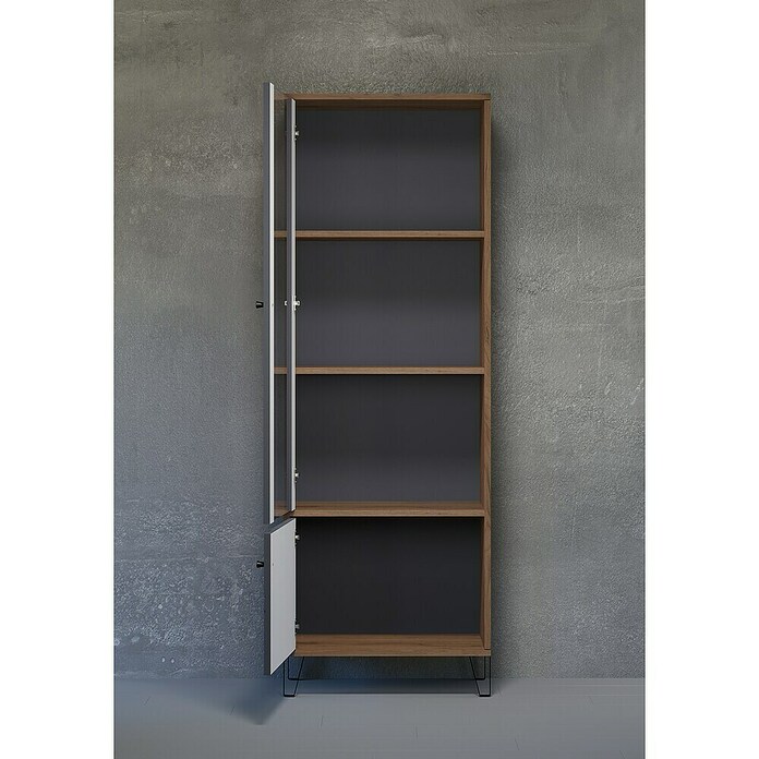 Trendteam Vitrine Montez (B x T x H: 63 x 40 x 172 cm, Grau) | BAUHAUS