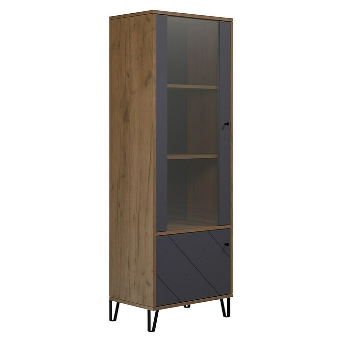 Trendteam Vitrine Montez (B x T x H: 63 x 40 x 172 cm, Grau) | BAUHAUS