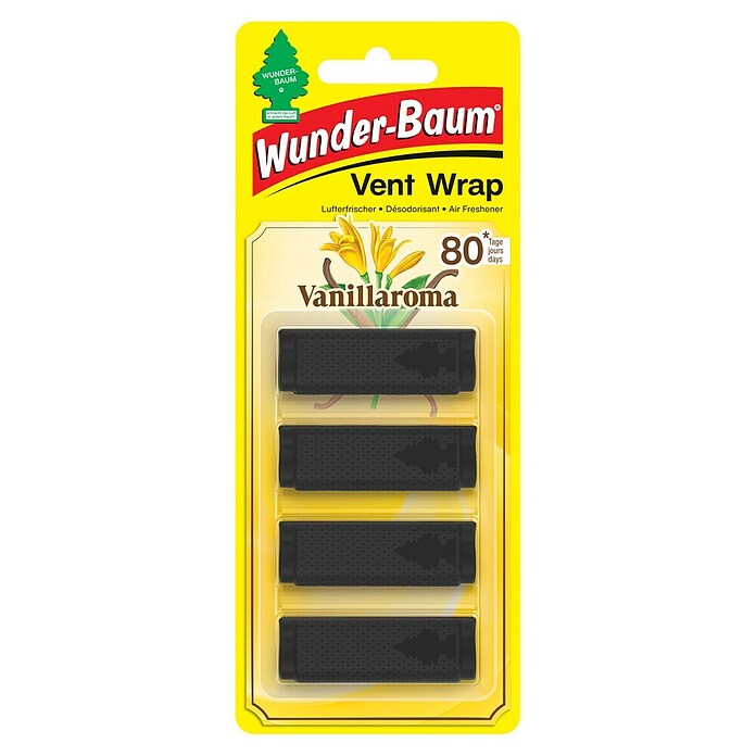 Wunderbaum Osvežilec zraka Vent Wrap  (Vanillaroma, 60 dni) | Osvežilci zraka | Avtomobilska oprema | Dodatna oprema za avtomobile | Navtika, avtomobili in kolesa | Izdelki | BAUHAUS