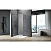 Camargue Meran Mix & Match Duschwand (B x H: 140 x 200 cm, Beschichtet, Silber, B: 200mm Satiniertes Glas + B: 1170mm Klarglas) | BAUHAUS