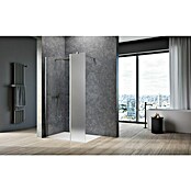 Camargue Meran Mix & Match Duschwand (B x H: 140 x 200 cm, Beschichtet, Silberglanz, B: 200mm Satiniertes Glas + B: 1170mm Klarglas) | BAUHAUS