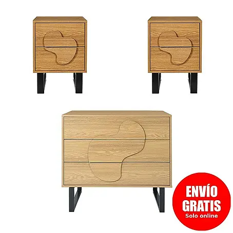 Home Deco Factory Calypso Cómoda con mesitas