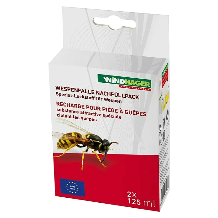 Windhager Wespenfalle Lockstoff Nachfüllpack - 2 Stk. - Bild von Windhager Wespenfalle Nachfüllpack, das Wespen mit einem speziellen Lockstoff anlockt.