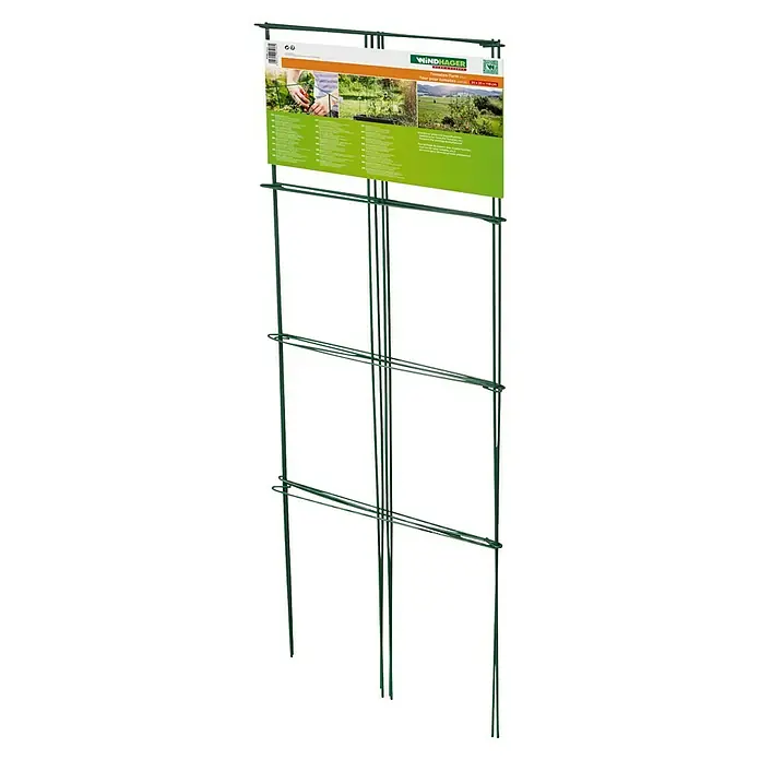 Windhager Rankhilfe Tomaten-Turm - L x B x H: 118 x 35 x 35 cm, Dunkelgrün - Abgebildet ist ein Windhager Tomaten-Turm mit einer Größe von 35 x 35 x 115 cm, ideal für den Anbau von Tomaten und anderen Kletterpflanzen im Garten.