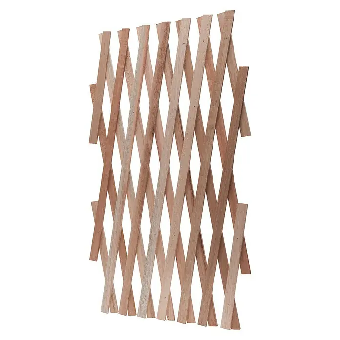Windhager Faltspalier - B x H: 180 x 120 cm, Holz, Natur - Bild eines ausziehbaren Holzzauns, ideal als Rankhilfe für Pflanzen oder als dekoratives Element im Garten.