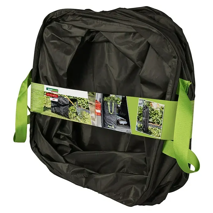 Windhager Pop-Up Gartenabfallsack Square - Fassungsvermögen: 180 l, B x H: 52 x 68 cm, Schwarz - Windhager Gartensack mit robusten Tragegriffen, ideal für Gartenabfälle. Praktisch, stabil und leicht zu transportieren.