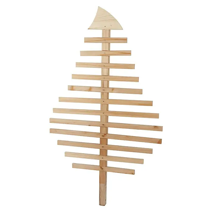 Rankhilfe - B x H: 70 x 119 cm, Holz, Braun - Dekorativer hölzerner Weihnachtsbaum für festliche Dekorationen. Die natürliche Holzoptik verleiht jedem Raum eine warme und gemütliche Atmosphäre.