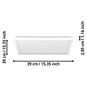 Eglo connect.z LED panel ROVITO-Z  (22 W, Do x Š x V: 39 x 39 x 3 cm, Bela, RGB) | 3016 - Deckenleuchte | CACB - Deckenleuchten | CAC - Indoorleuchten | CA - Beleuchtung | C - Elektro | BAUHAUS