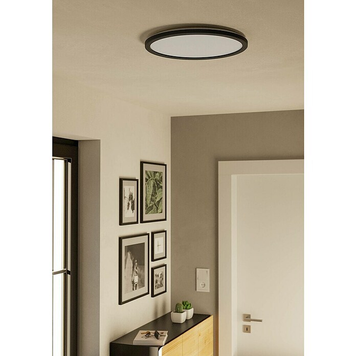 Eglo connect.z LED-Panel rund Rovito-Z (18,5 W, Ø x H: 39 x 3 cm, Schwarz, RGBW) | BAUHAUS
