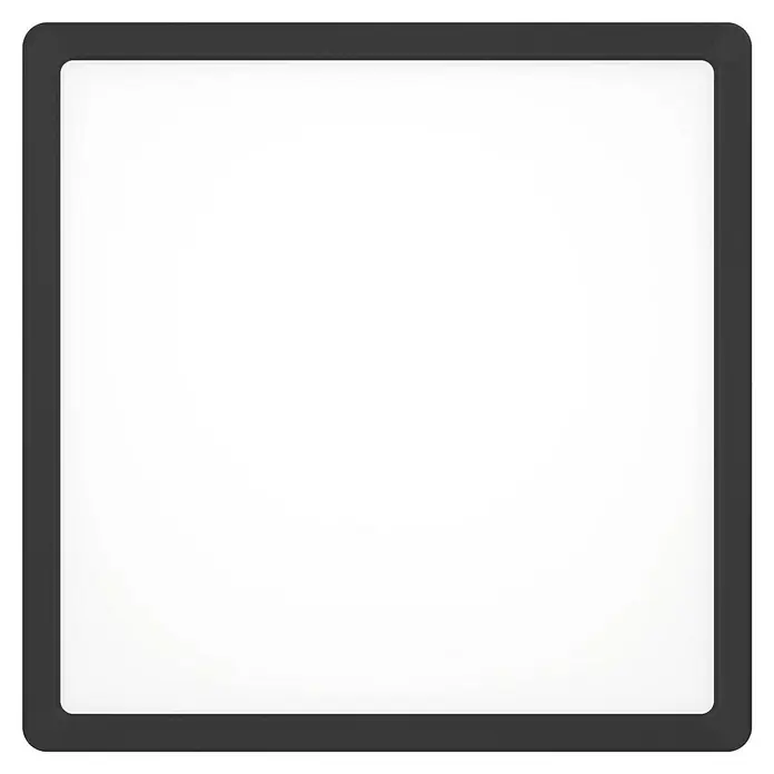 Eglo connect.z LED-Panel Fueva 6-Z - L x B x H: 29,5 x 29,5 x 2,5 cm, Schwarz, RGBW - Quadratischer LED-Panelstrahler mit schlankem, schwarzem Rahmen und heller, diffuser Beleuchtung. Ideal für moderne Innenräume.