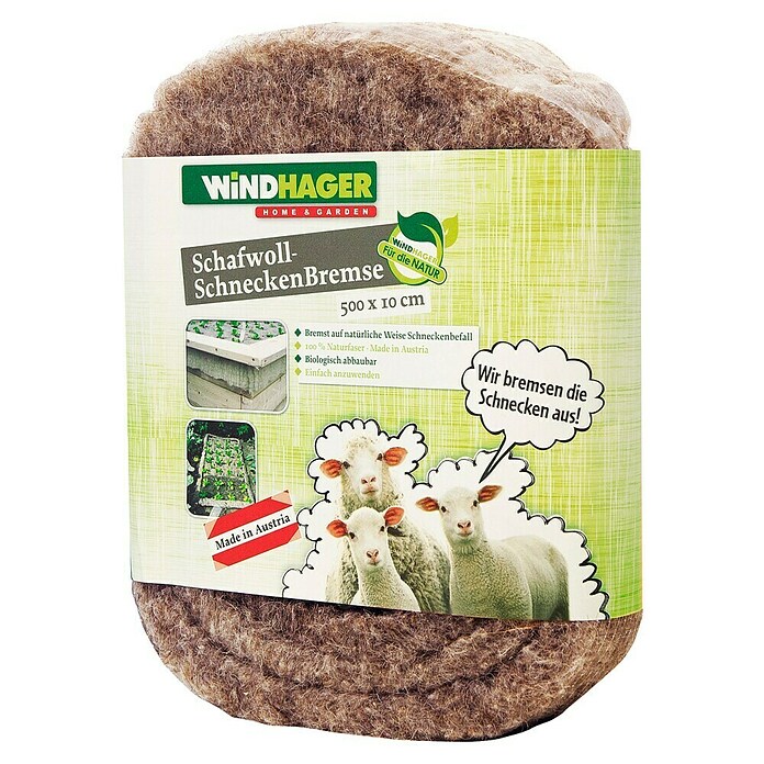 Windhager Schnecken-Stopp Schafwoll-Schneckenbremse (L x B: 500 x 10 cm)
