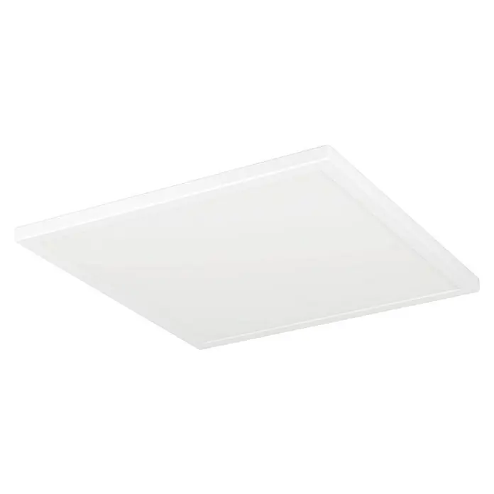 Eglo connect.z LED-Panel Rovito-Z - 22 W, L x B x H: 39 x 39 x 3 cm, Weiß, RGB - Das Bild zeigt eine quadratische LED-Panel-Leuchte mit einem weißen Rahmen, die für eine gleichmäßige Ausleuchtung sorgt.