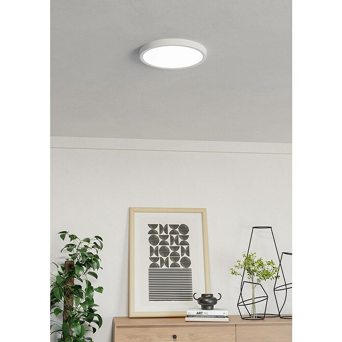 Eglo connect.z Okrogel LED panel Fueva 6-Z  (Ø x V: 28 x 2,5 cm, Barva ohišja: Bela, Barva svetlobe: RGBW) | Pametne stropne svetilke | Pametna stropna svetila | Smart Home svetila | Smart Home razsvetljava | Smart Home | Elektro in svetila | Izdelki | BAUHAUS