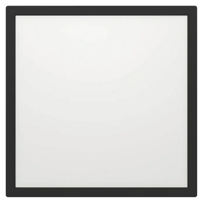 Eglo connect.z LED-Panel Rovito-Z - 17,6 W, L x B x H: 39 x 39 x 3 cm, Schwarz, RGB - Quadratischer schwarzer Rahmen mit leerem, weißem Zentrum, ideal für Fotos oder Kunstwerke. Zeitloses Design für jede Wand.