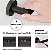 Diamond Doors Zimmertürgarnitur L-Form Premium Smart2Lock rechts (Stärke Tür: 38 mm - 45 mm, L-Form, Schwarz, DIN Anschlag: Rechts, Passend für: Türen ohne Schlüssellochbohrung, Türen mit Schlüssellochbohrung benötigen zusätzlich eine Blindrosette) | BAUHAUS