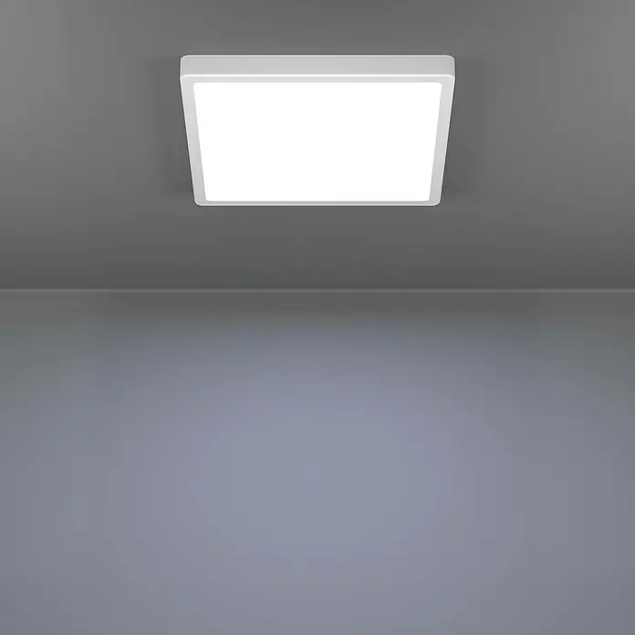 Eglo connect.z LED-Panel Fueva 6-Z - 13,5 W, L x B x H: 29 x 29 x 2,5 cm, Weiß, RGBW - Deckenleuchte mit quadratischem Design.