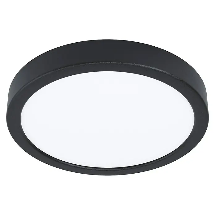 Eglo connect.z LED-Panel rund Fueva 6-Z - 11,2 W, Ø x H: 21 x 2,5 cm, Schwarz, RGBW - Moderne, runde LED-Deckenleuchte mit schwarzem Rahmen und hellem, gleichmäßigem Licht für eine stilvolle Beleuchtung in jedem Raum.