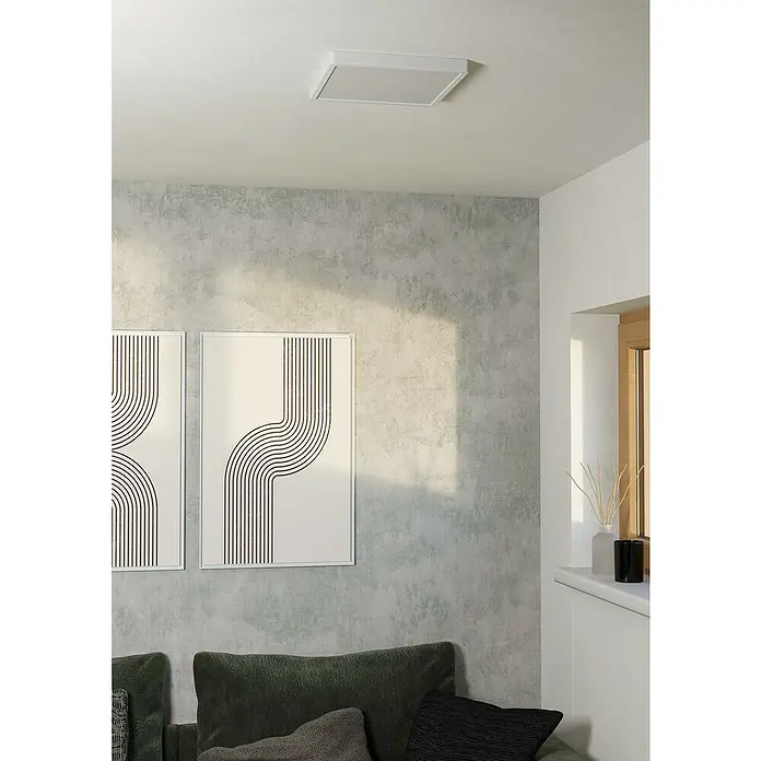 Eglo connect.z LED-Panel Fueva 6-Z - 13,5 W, L x B x H: 29 x 29 x 2,5 cm, Weiß, RGBW - Die minimalistische Deckenleuchte sorgt für eine helle und moderne Beleuchtung im Raum. Das schlichte Design fügt sich nahtlos in die Inneneinrichtung ein.