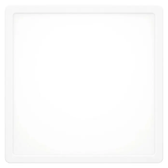 Eglo connect.z LED-Panel Fueva 6-Z - 13,5 W, L x B x H: 29 x 29 x 2,5 cm, Weiß, RGBW - Quadratische LED-Deckenleuchte mit schlankem, weißem Rahmen für moderne Innenräume.