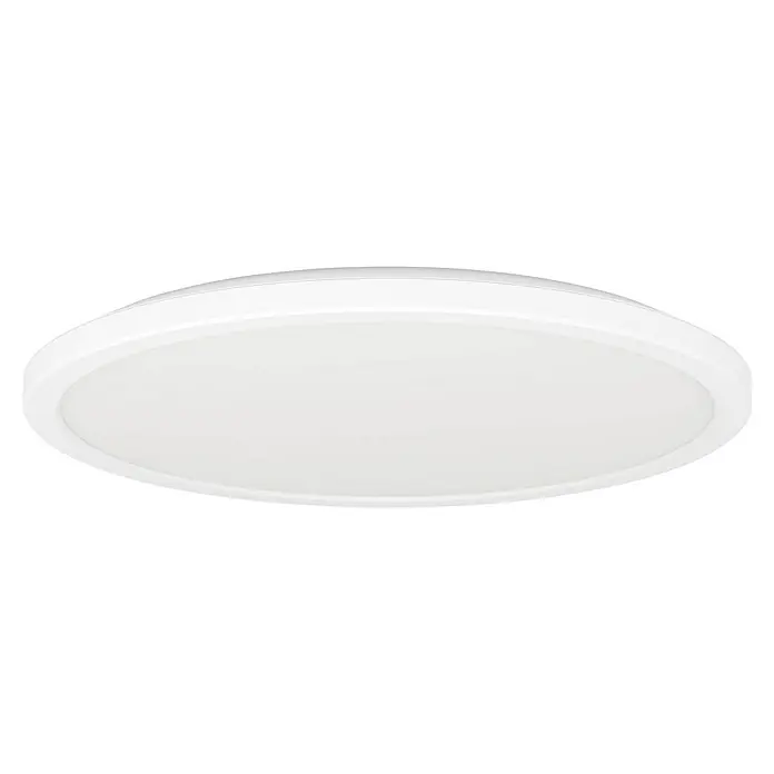 Eglo LED-Deckenleuchte Rovito - 18,9 W, Ø x H: 39 x 3 cm, Weiß, Warmweiß - Eine runde, weiße LED-Deckenleuchte, die sich ideal für moderne Innenräume eignet und eine gleichmäßige, helle Ausleuchtung bietet.