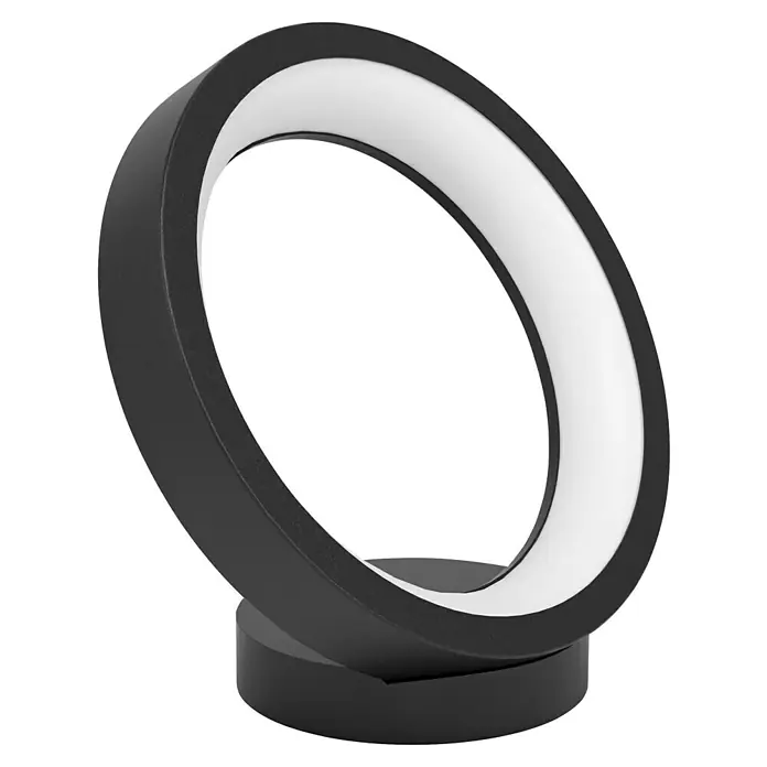 Eglo Connect Tischleuchte Marghera-Z - Schwarz, 26,5 cm - Elegante LED-Tischleuchte in Ringform. Das moderne Design in Schwarz und Weiß macht sie zum Blickfang in jedem Raum und sorgt für angenehmes Licht.