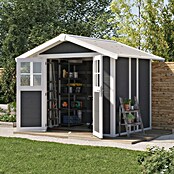 Grosfillex Caseta para jardín Deco (Medidas ext. (An x Pr): 295 x 261 cm, Plástico, Gris oscuro, 4,9 m²) | BAUHAUS
