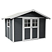 Grosfillex Caseta para jardín Deco (Medidas ext. (An x Pr): 370 x 298 cm, Plástico, Gris oscuro, 7,5 m²) | BAUHAUS