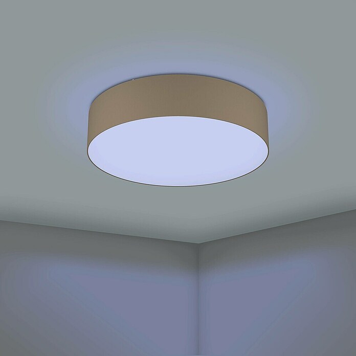 Eglo connect.z LED-Deckenleuchte Romaro (Taupe/Weiß, 35 W, Ø x H: 57 x 15 cm, Dimmbar) | BAUHAUS