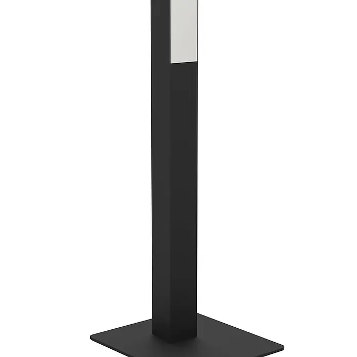 Eglo connect.z LED-Stehleuchte Simolaris-Z - 35 W, Höhe: 161,5 cm, RGB - Schwarze Aussenleuchte mit quadratischem Sockel und rechteckigem Leuchtkopf, ideal für moderne Gärten und Wege.