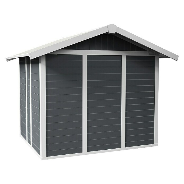 Grosfillex Caseta para jardín Deco (Medidas ext. (An x Pr): 295 x 261 cm, Plástico, Gris oscuro, 4,9 m²) | BAUHAUS