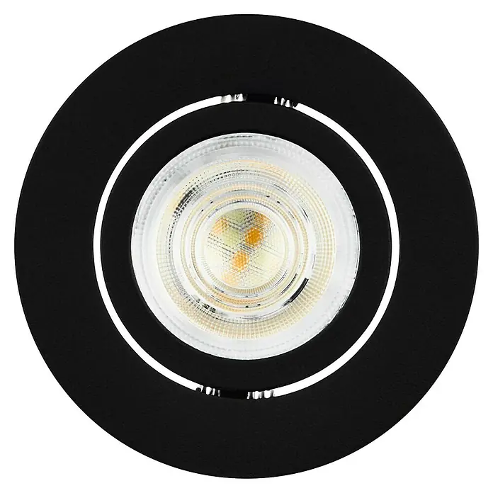 Eglo LED-Einbauleuchte rund Saliceto-Z - Ø x H: 88 x 46 mm, Schwarz, 1 Stk. - Einbauleuchte mit schwarzem Rand und weißem Lichtring. Das LED-Leuchtmittel sorgt für helles und effizientes Licht.