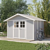 Grosfillex Caseta para jardín Deco (Medidas ext. (An x Pr): 370 x 298 cm, Plástico, Gris claro, 7,5 m²) | BAUHAUS