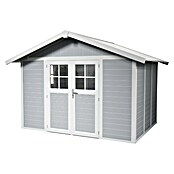 Grosfillex Caseta para jardín Deco (Medidas ext. (An x Pr): 370 x 298 cm, Plástico, Gris claro, 7,5 m²) | BAUHAUS