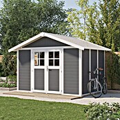 Grosfillex Caseta para jardín Deco (Medidas ext. (An x Pr): 370 x 298 cm, Plástico, Gris oscuro, 7,5 m²) | BAUHAUS