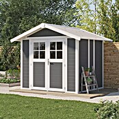 Grosfillex Caseta para jardín Deco (Medidas ext. (An x Pr): 295 x 261 cm, Plástico, Gris oscuro, 4,9 m²) | BAUHAUS