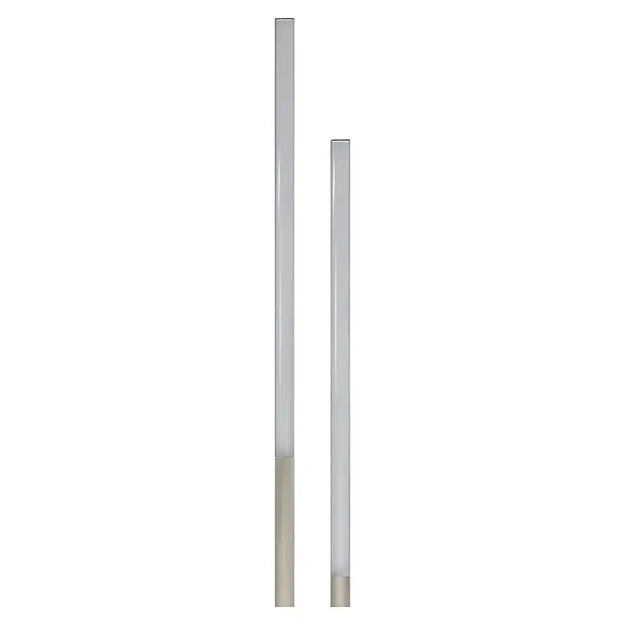 Eglo Connect LED-Stehleuchte Fraioli-Z - Höhe: 175,5 cm, Nickel-Matt, RGBW - Das Bild zeigt zwei schmale LED-Leuchten mit einem schlichten, modernen Design. Die Leuchten sind weiß und haben eine rechteckige Form.