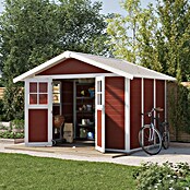 Grosfillex Caseta para jardín Deco (Medidas ext. (An x Pr): 370 x 298 cm, Plástico, Rojo/Blanco, 7,5 m²) | BAUHAUS