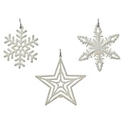 Adornos del árbol de Navidad Estrella (Plateado, Plástico, 1 ud., 2 x 10 x 10 cm) | BAUHAUS