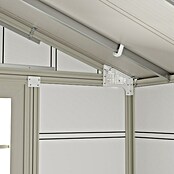 Grosfillex Caseta para jardín Deco (Medidas ext. (An x Pr): 370 x 298 cm, Plástico, Blanco/Gris verdoso, 7,5 m²) | BAUHAUS