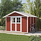 Grosfillex Caseta para jardín Deco (Medidas ext. (An x Pr): 370 x 298 cm, Plástico, Rojo/Blanco, 7,5 m²) | BAUHAUS