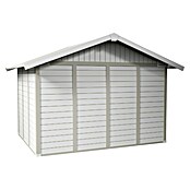 Grosfillex Caseta para jardín Deco (Medidas ext. (An x Pr): 370 x 298 cm, Plástico, Blanco/Gris verdoso, 7,5 m²) | BAUHAUS